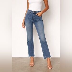 Good American  Good Legs Straight” (Raw Hem /Ankle Straight Leg